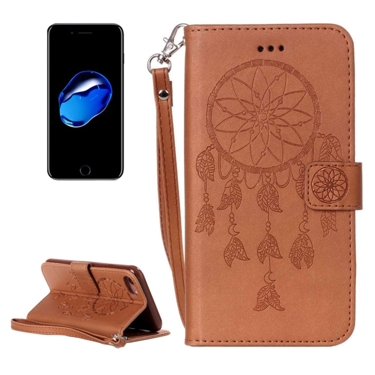 For  iPhone 8 & 7  Crazy Horse Texture Dream Catcher Printing Horizontal Flip Leather Case with Holder & Card Slots & Wallet & Lanyard