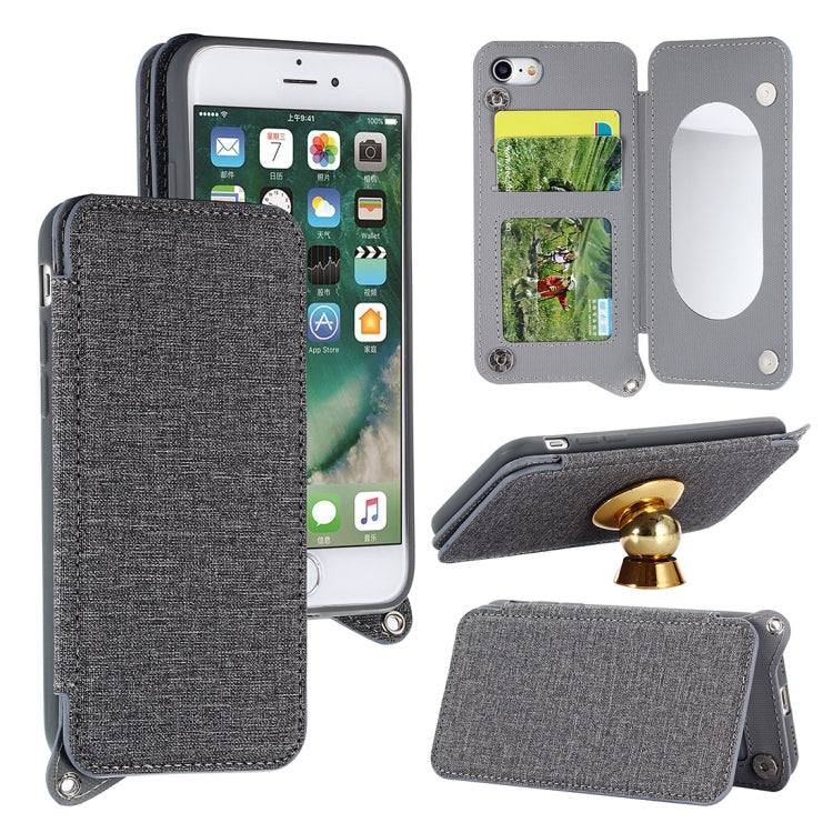 For iPhone SE 2020 & 8 & 7 Protective Back Case Cover with Card Slot & Photo Frame & Holder & Mirror
