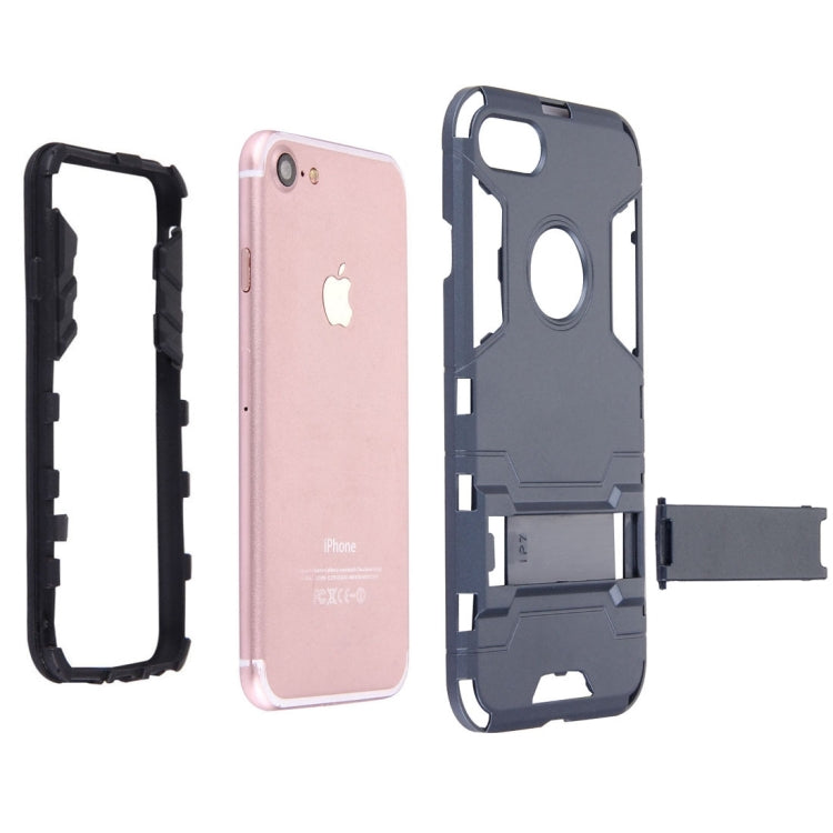 For  iPhone 8 & 7  Separable TPU + PC Combination Case with Holder