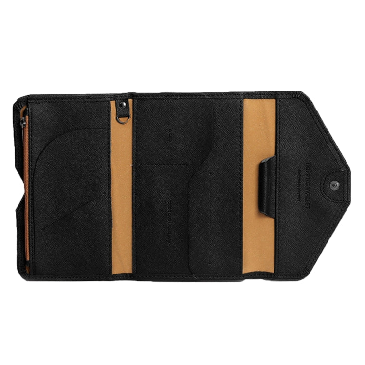 Multi-function PU Leather Three-folding Hand Bag Wallet Passport Bag Phone Bag Certificates Bag with Card Slot & Wallet