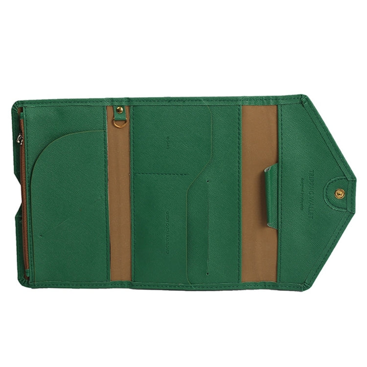 Multi-function PU Leather Three-folding Hand Bag Wallet Passport Bag Phone Bag Certificates Bag with Card Slot & Wallet
