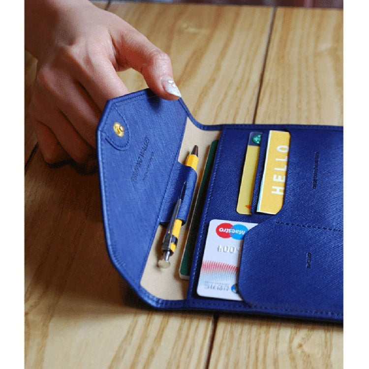 Multi-function PU Leather Three-folding Hand Bag Wallet Passport Bag Phone Bag Certificates Bag with Card Slot & Wallet