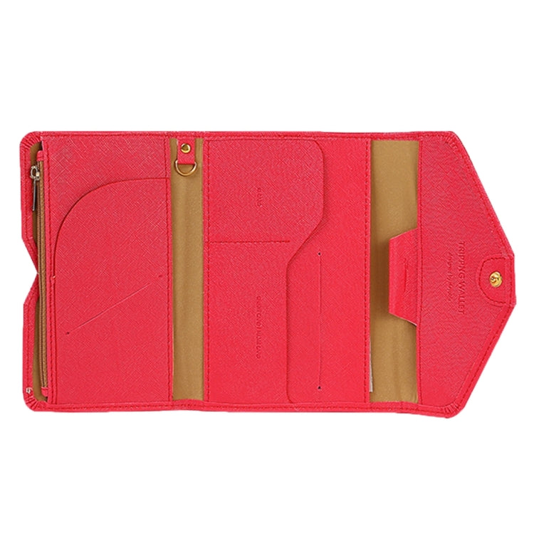 Multi-function PU Leather Three-folding Hand Bag Wallet Passport Bag Phone Bag Certificates Bag with Card Slot & Wallet