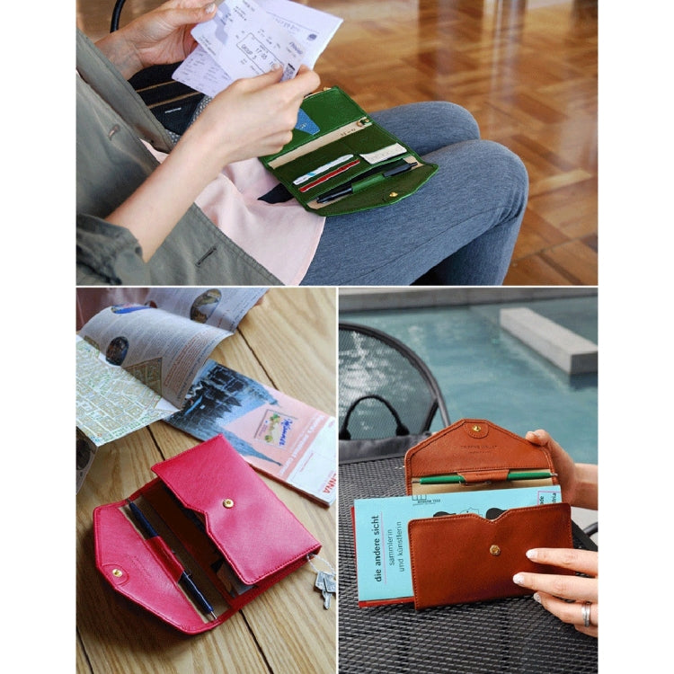 Multi-function PU Leather Three-folding Hand Bag Wallet Passport Bag Phone Bag Certificates Bag with Card Slot & Wallet