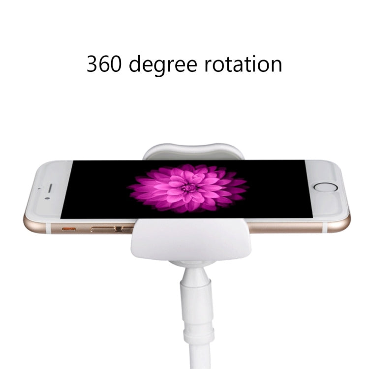 Universal Classic Style Upgrade Edition Flexible Long Arm Lazy Clamp Clip Bracket Desktop Headboard Holder, for 3-6 inch Smartphone , Length:75cm(White)