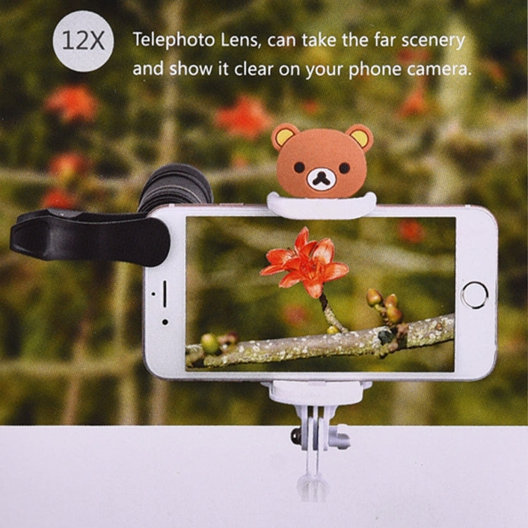 HAUTIK HK-005 Universal 12X 20mm F1.8 Telephoto Lens with Clip, For iPhone, Galaxy, Sony, Lenovo, HTC, Huawei, Google, LG, Xiaomi, other Smartphones and Ultra-thin Digital Camera