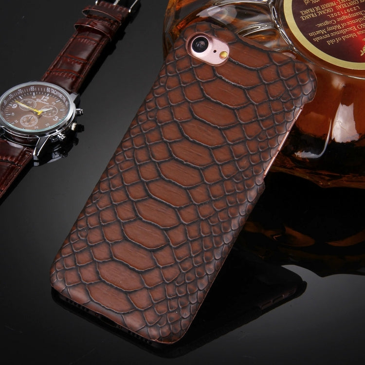 For  iPhone 8 & 7  Snakeskin Texture Paste Skin PC Protective Case