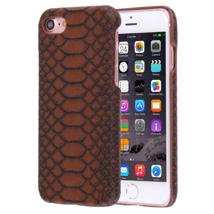 For  iPhone 8 & 7  Snakeskin Texture Paste Skin PC Protective Case