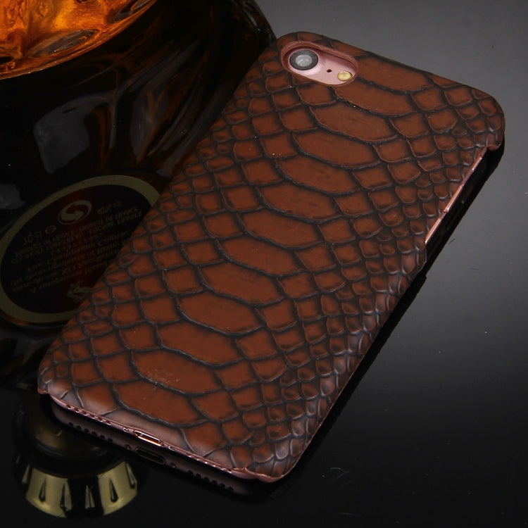 For  iPhone 8 & 7  Snakeskin Texture Paste Skin PC Protective Case