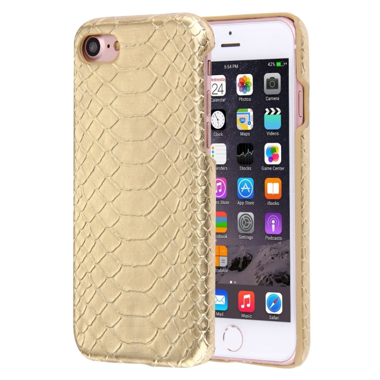 For  iPhone 8 & 7  Snakeskin Texture Paste Skin PC Protective Case