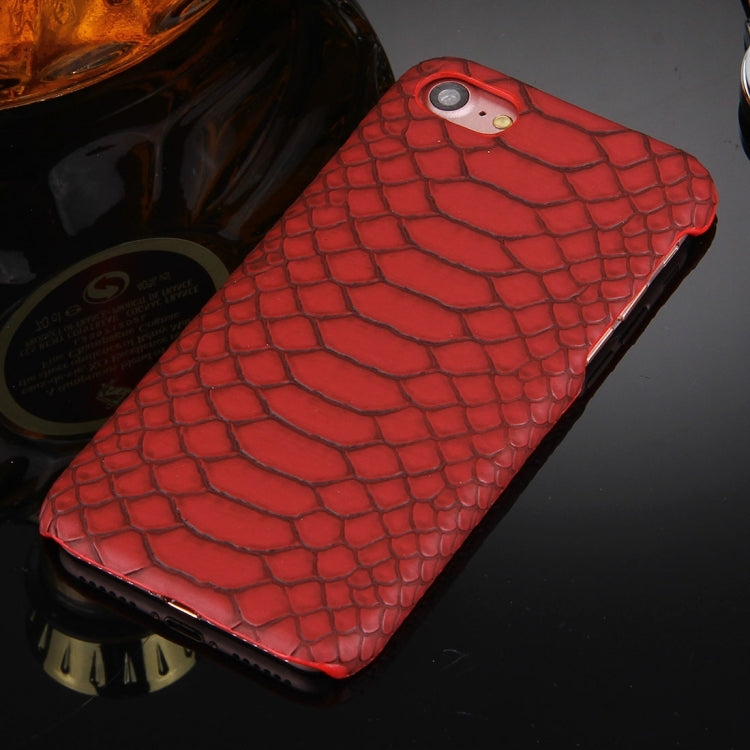 For  iPhone 8 & 7  Snakeskin Texture Paste Skin PC Protective Case