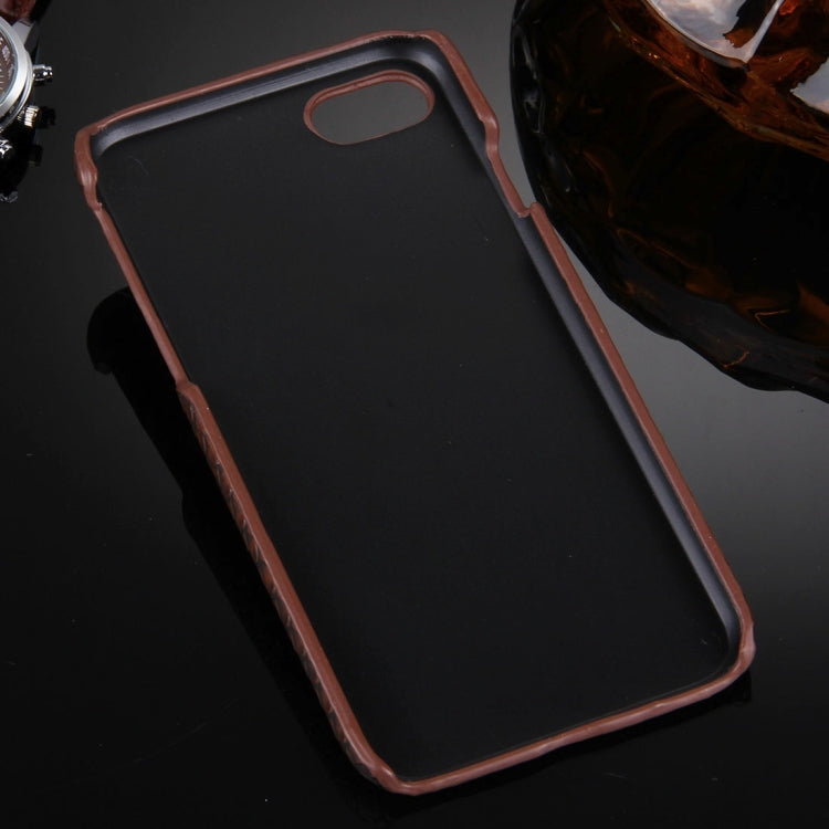 For  iPhone 8 & 7  Snakeskin Texture Paste Skin PC Protective Case with Lion Head Holder