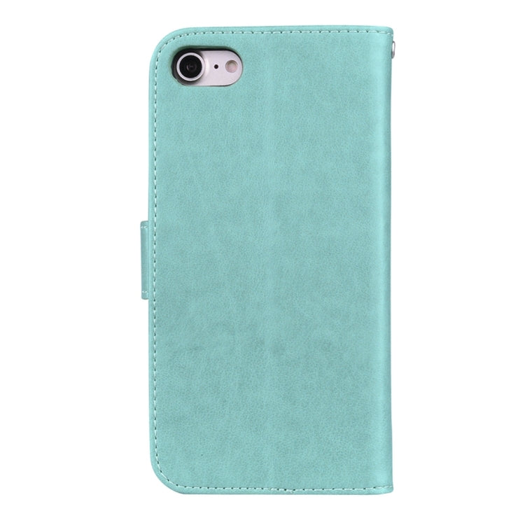 Fro  iPhone 8 & 7  Roses Pressed Flowers Pattern Flip Leather Case with Holder & Card Slots & Wallet