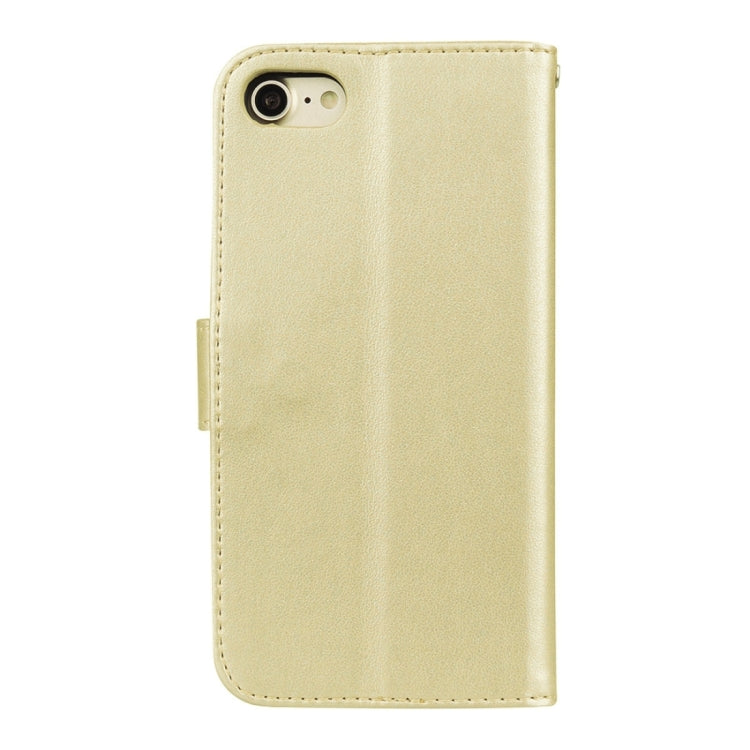 Fro  iPhone 8 & 7  Roses Pressed Flowers Pattern Flip Leather Case with Holder & Card Slots & Wallet