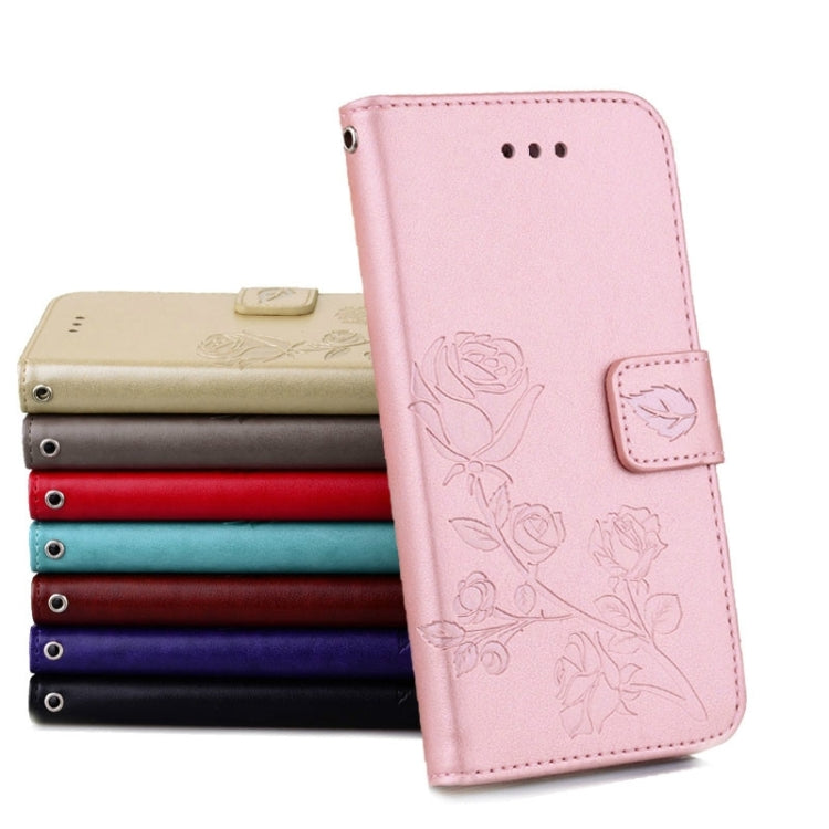 Fro  iPhone 8 & 7  Roses Pressed Flowers Pattern Flip Leather Case with Holder & Card Slots & Wallet