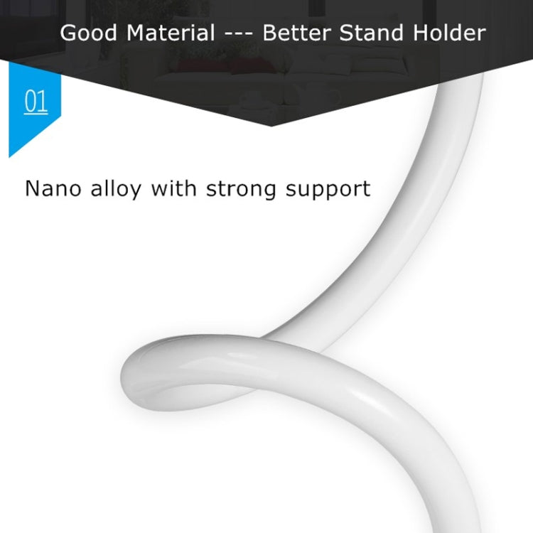 UBN-48 Extended Version Rotatable and Detachable Lazy Desktop Bedside Stand Mobile Phone Stand, Height: 130cm (Blue)