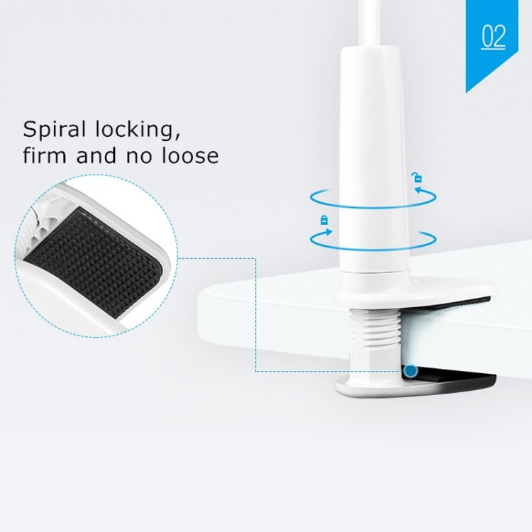 UBN-48 Extended Version Rotatable and Detachable Lazy Desktop Bedside Stand Mobile Phone Stand, Height: 130cm (Blue)
