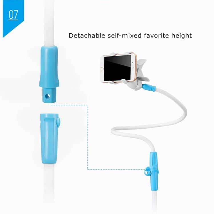 UBN-48 Extended Version Rotatable and Detachable Lazy Desktop Bedside Stand Mobile Phone Stand, Height: 130cm (Blue)