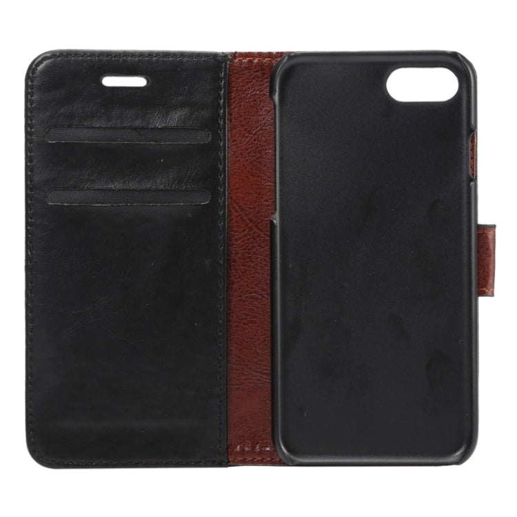 For  iPhone 8 & 7  Crazy Horse Pattern Horizontal Flip Leather Case with Holder & Card Slots & Wallet