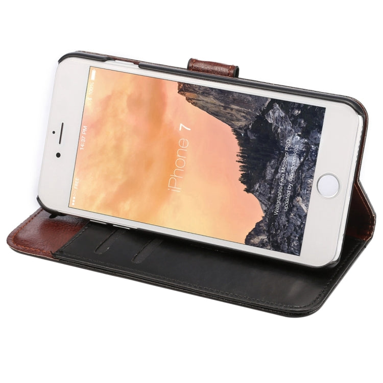 For  iPhone 8 & 7  Crazy Horse Pattern Horizontal Flip Leather Case with Holder & Card Slots & Wallet