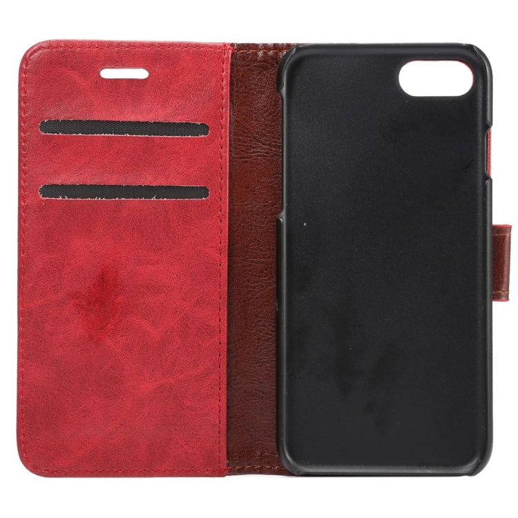 For  iPhone 8 & 7  Crazy Horse Pattern Horizontal Flip Leather Case with Holder & Card Slots & Wallet