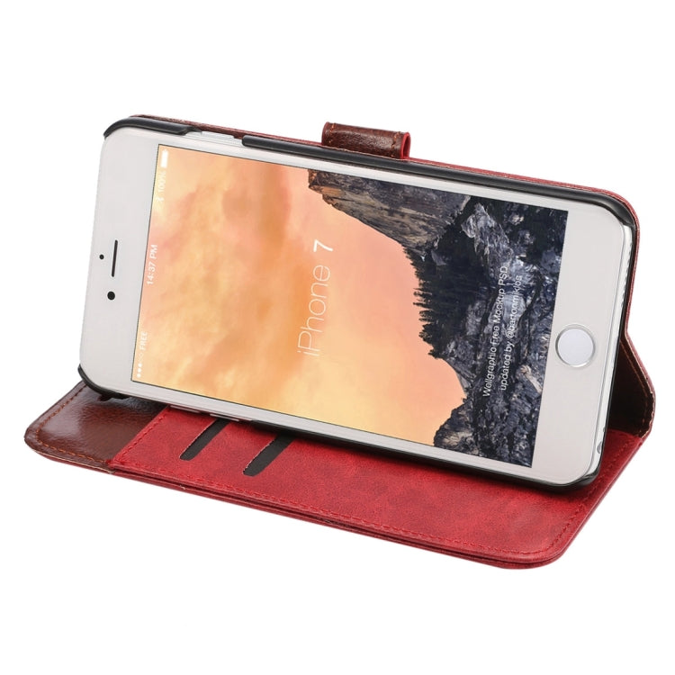 For  iPhone 8 & 7  Crazy Horse Pattern Horizontal Flip Leather Case with Holder & Card Slots & Wallet