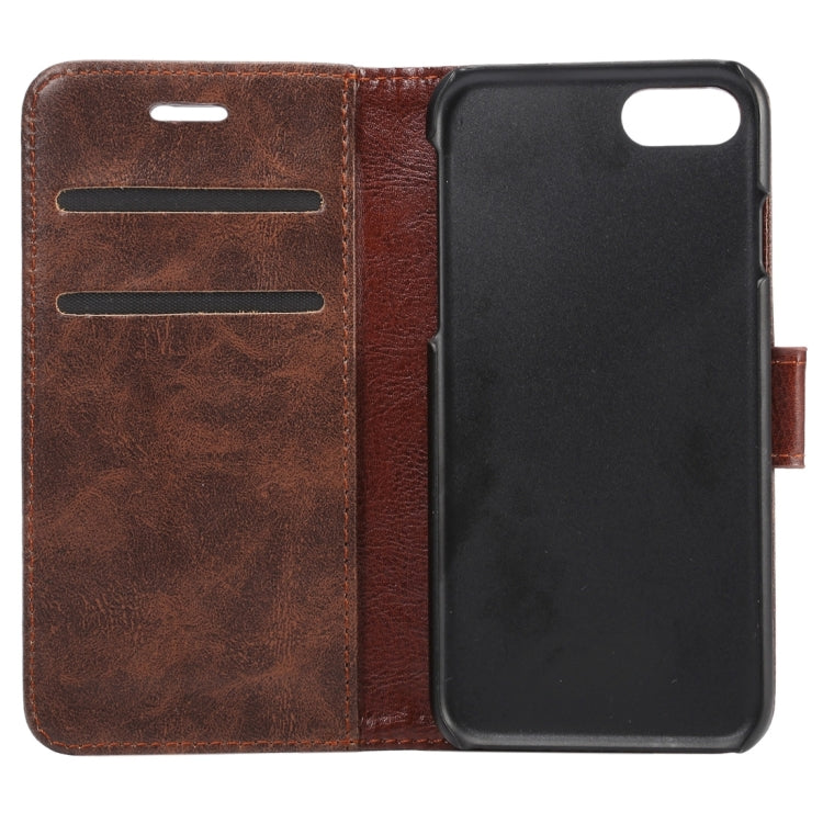 For  iPhone 8 & 7  Crazy Horse Pattern Horizontal Flip Leather Case with Holder & Card Slots & Wallet