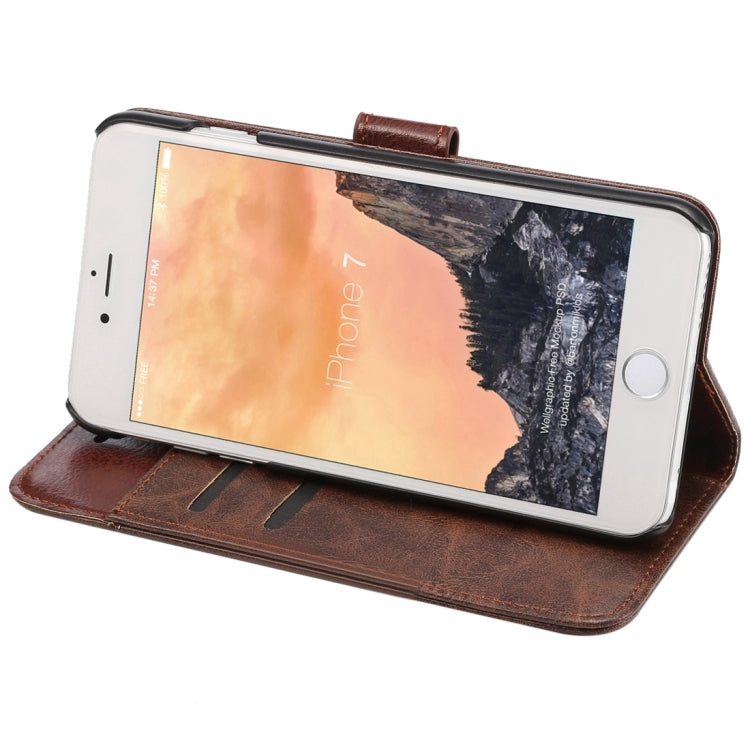 For  iPhone 8 & 7  Crazy Horse Pattern Horizontal Flip Leather Case with Holder & Card Slots & Wallet