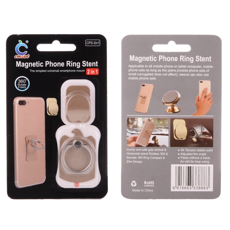 Cmzact CPS-2in1 2 in 1 Eagle Shape 360 Degrees Rotation Magnetic Phone Ring Stent Car Hook Mount