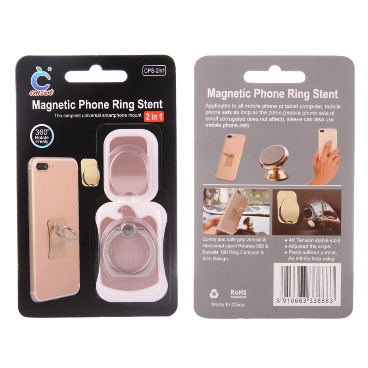 Cmzact CPS-2in1 2 in 1 Eagle Shape 360 Degrees Rotation Magnetic Phone Ring Stent Car Hook Mount