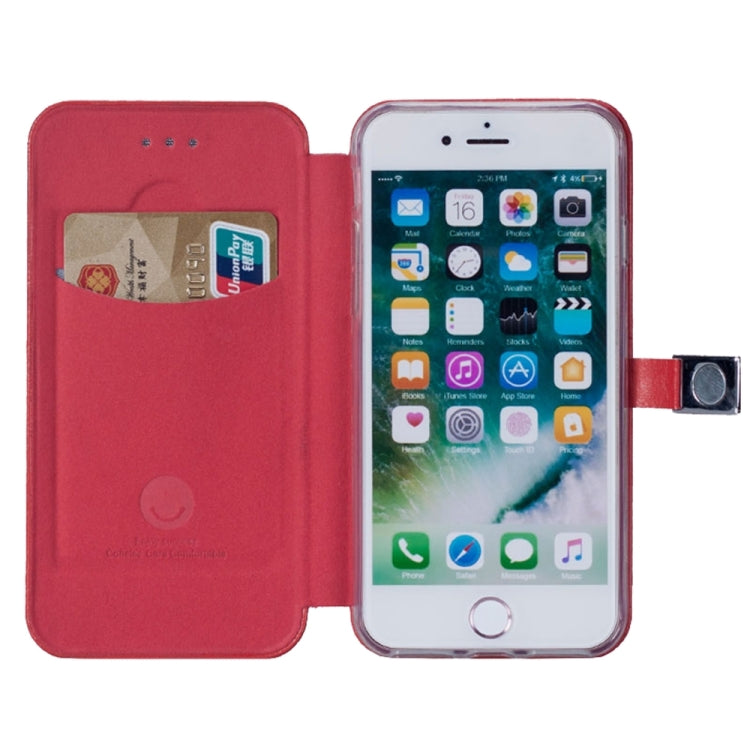 Lenuo for  iPhone 8 & 7  PU + TPU Crazy Horse Texture Horizontal Flip Leather Case with Card Slots