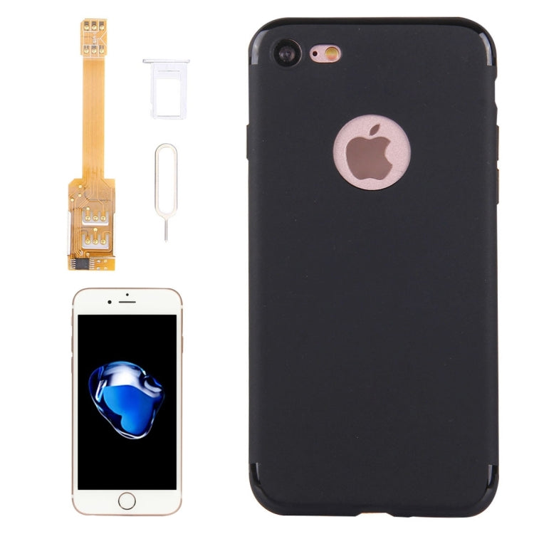 Kumishi for iPhone 7 2 in 1 Dual SIM Card Adapter + TPU Back Case Cover with SIM Card Tray / SIM Card Pin