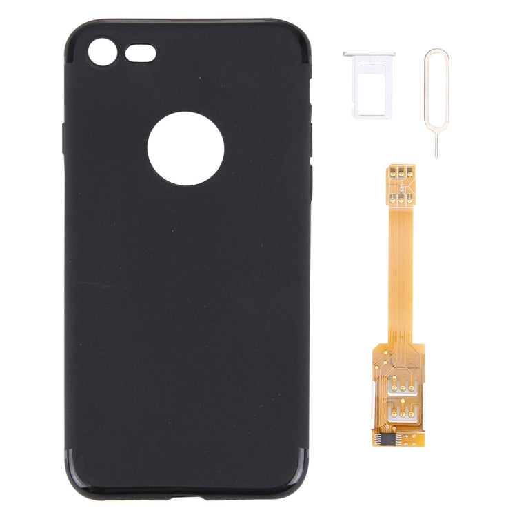 Kumishi for iPhone 7 2 in 1 Dual SIM Card Adapter + TPU Back Case Cover with SIM Card Tray / SIM Card Pin