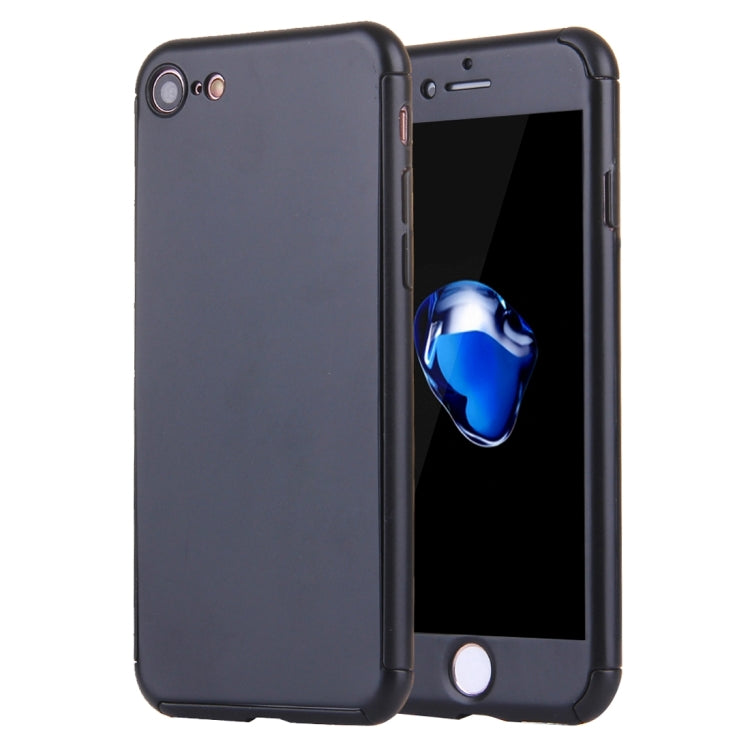 2 in 1 for  iPhone 8 & 7  360 Degrees Full Coverage Protection Hard PC Protective Case + Tempered Glass Screen Film