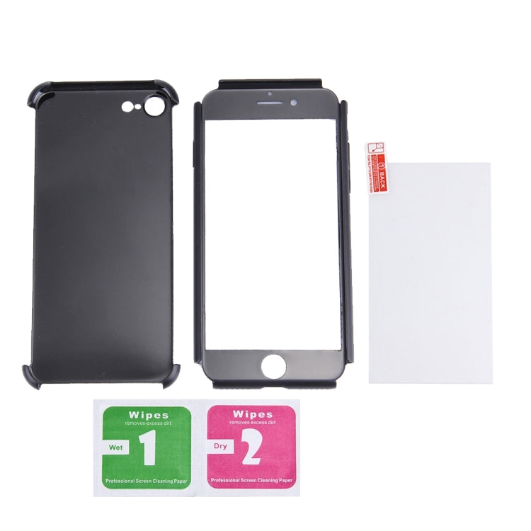 2 in 1 for  iPhone 8 & 7  360 Degrees Full Coverage Protection Hard PC Protective Case + Tempered Glass Screen Film