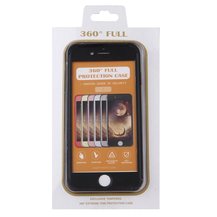 2 in 1 for  iPhone 8 & 7  360 Degrees Full Coverage Protection Hard PC Protective Case + Tempered Glass Screen Film