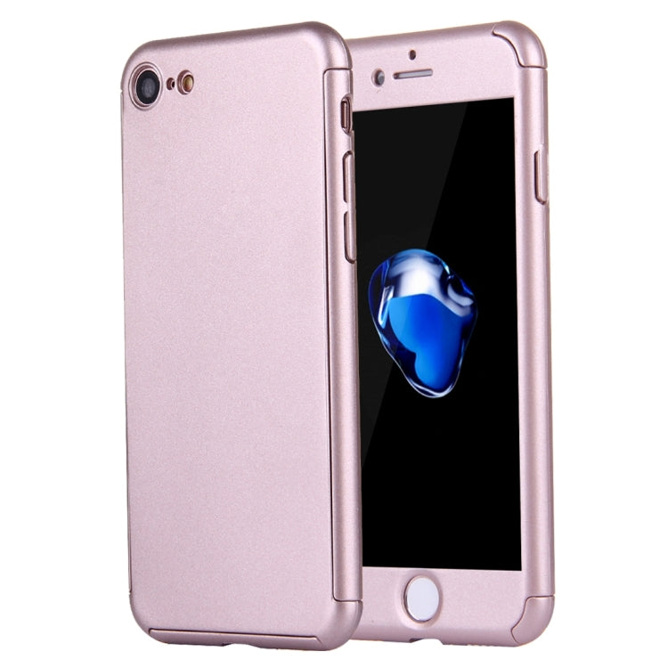 2 in 1 for  iPhone 8 & 7  360 Degrees Full Coverage Protection Hard PC Protective Case + Tempered Glass Screen Film