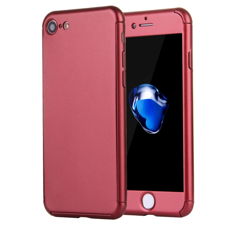 2 in 1 for  iPhone 8 & 7  360 Degrees Full Coverage Protection Hard PC Protective Case + Tempered Glass Screen Film