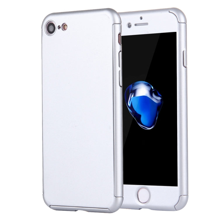 2 in 1 for  iPhone 8 & 7  360 Degrees Full Coverage Protection Hard PC Protective Case + Tempered Glass Screen Film