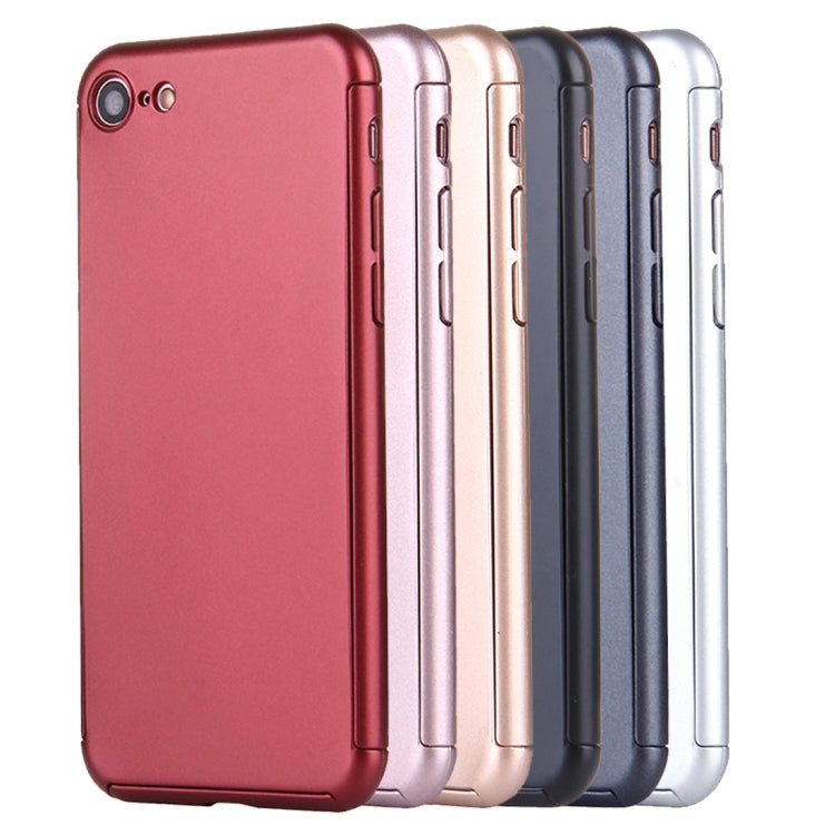 2 in 1 for  iPhone 8 & 7  360 Degrees Full Coverage Protection Hard PC Protective Case + Tempered Glass Screen Film