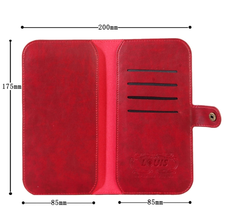 LOUIS Universal Crystal Texture Two-shipper Storage Horizontal Flip Leather Case with Card Slots & Wallet, For iPhone XS & XS Max & XR & X / iPhone 8 & 8 Plus  / iPhone 7 & 7 Plus /  iPhone 6 Plus & 6s Plus / iPhone 6 & 6s