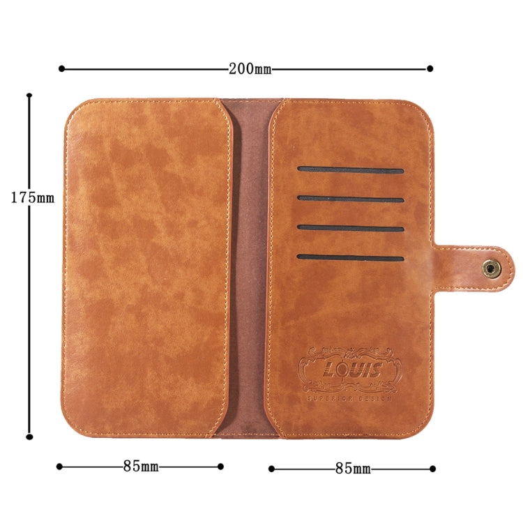 LOUIS Universal Crystal Texture Two-shipper Storage Horizontal Flip Leather Case with Card Slots & Wallet, For iPhone XS & XS Max & XR & X / iPhone 8 & 8 Plus  / iPhone 7 & 7 Plus /  iPhone 6 Plus & 6s Plus / iPhone 6 & 6s