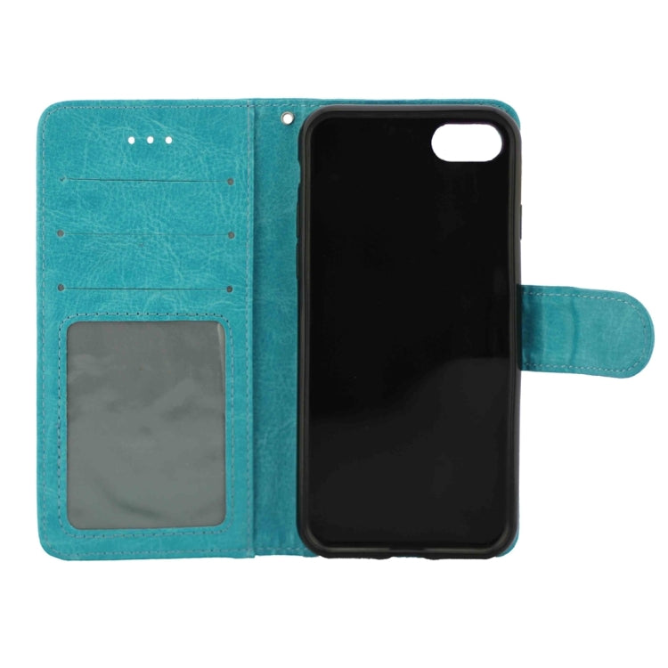 For  iPhone 8 & 7  Crazy Horse Texture Horizontal Flip Leather Case with Holder & Card Slots & Wallet & Photo Frame