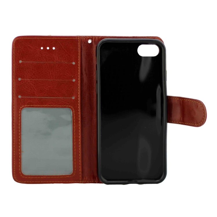 For  iPhone 8 & 7  Crazy Horse Texture Horizontal Flip Leather Case with Holder & Card Slots & Wallet & Photo Frame