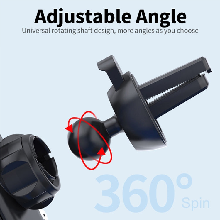 ZL-67 Brushed Type Rotatable Car Gravity Bracket Mute Air Outlet Car Bracket for 4-6 inch Mobile Phones (Silver)