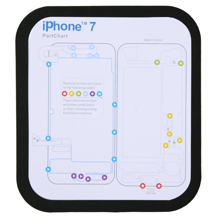 Magnetic Memory Screws Mat For iPhone 7 , Size: 27.7cm x 15.9cm