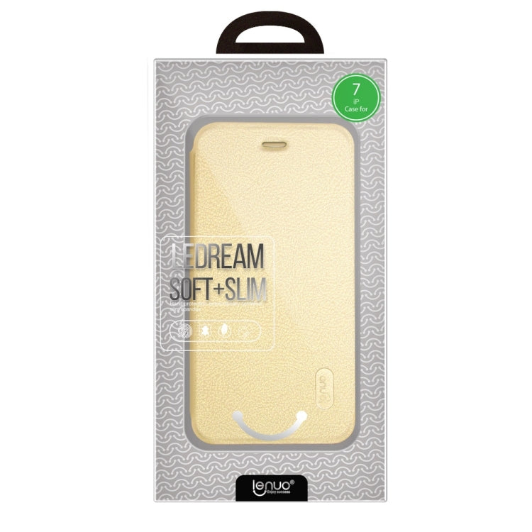 Lenuo for  iPhone 8 & 7  PU+PC Litchi Texture Horizontal Flip Leather Case with Card Slots