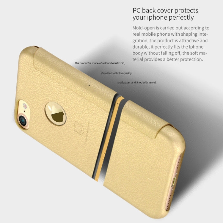 Lenuo for  iPhone 8 & 7  PU+PC Litchi Texture Horizontal Flip Leather Case with Card Slots