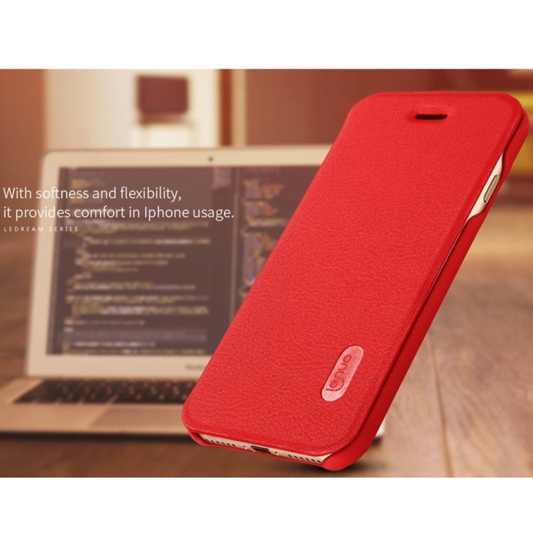 Lenuo for  iPhone 8 & 7  PU+PC Litchi Texture Horizontal Flip Leather Case with Card Slots