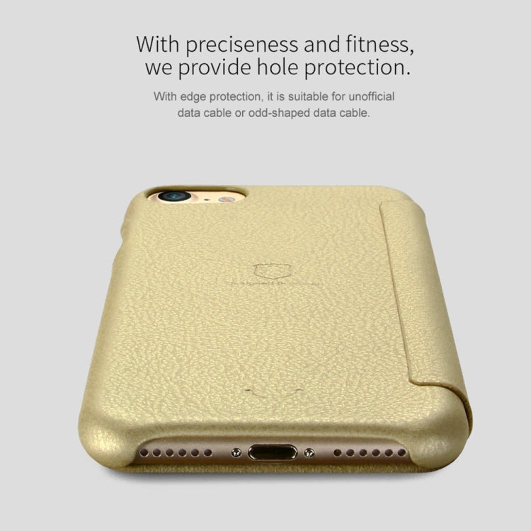 Lenuo for  iPhone 8 & 7  PU+PC Litchi Texture Horizontal Flip Leather Case with Card Slots